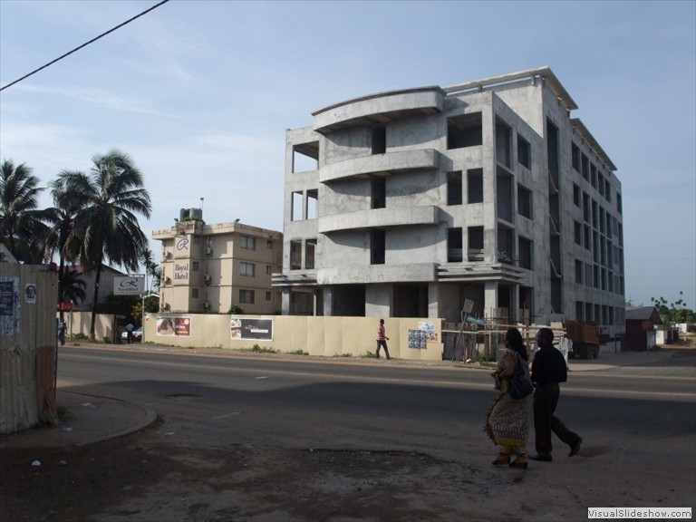 Our hotel on left, on the right is the new one they are building